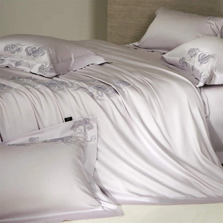 Tencel Embroidered Four-piece Bedding Set factory